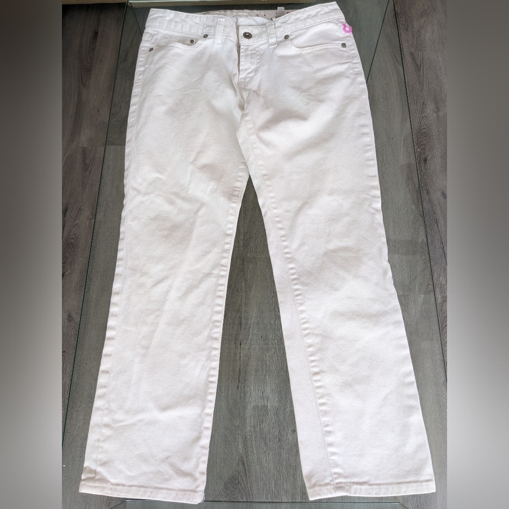 EUC X2 Quality Denim Slim W10 Low-Rise Ankle Length White Size 6
